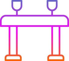 Table Line Gradient Icon Design vector