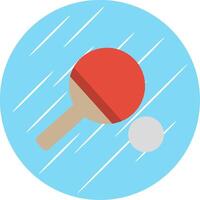 Table Tennis Flat Circle Icon Design vector