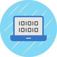 Binary Code Flat Circle Icon Design vector