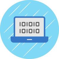 Binary Code Flat Circle Icon Design vector