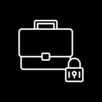 Briefcase Line Inverted Icon Design vector