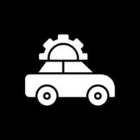 Car Repair Glyph Inverted Icon Design vector