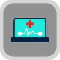 Ehealth Flat round corner Icon Design vector