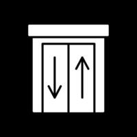 Elevator Glyph Inverted Icon Design vector