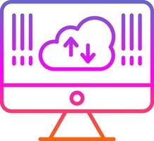 Computing Line Gradient Icon Design vector