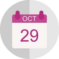 October Flat Scale Icon Design vector