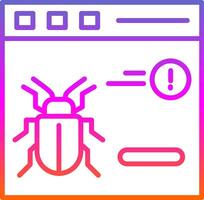 Virus Line Gradient Icon Design vector