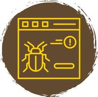 Virus Line Circle Sticker Icon vector