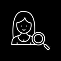 Auditor Line Inverted Icon Design vector