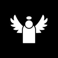 ángel glifo invertido icono diseño vector
