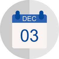 December Flat Scale Icon Design vector