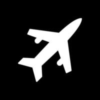 Old Plane Glyph Inverted Icon Design vector