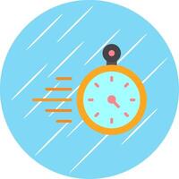 Timer Flat Circle Icon Design vector