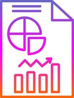 Analytics Line Gradient Icon Design vector