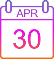 April Line Gradient Icon Design vector