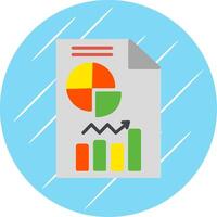 Analytics Flat Circle Icon Design vector