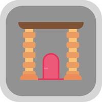 Archway Flat round corner Icon Design vector