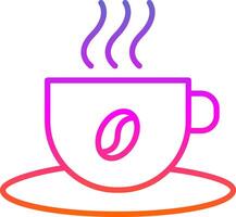 Coffee Cup Line Gradient Icon Design vector