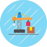 Crane Flat Circle Icon Design vector