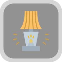 Lamp Flat round corner Icon Design vector