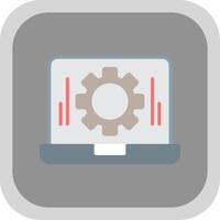 Laptop Flat round corner Icon Design vector
