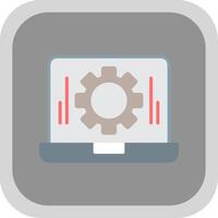 Laptop Flat round corner Icon Design vector