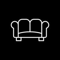 Sofa Line Inverted Icon Design vector