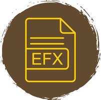EFX File Format Line Circle Sticker Icon vector