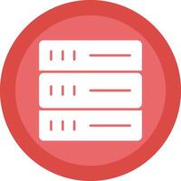 Database Glyph Due Circle Icon Design vector