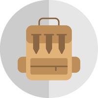 Backpack Flat Scale Icon Design vector