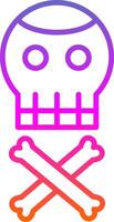 Danger Line Gradient Icon Design vector