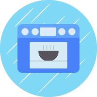 Oven Flat Circle Icon Design vector