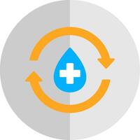 Water Cycle Flat Scale Icon Design vector