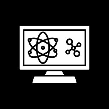 Computer Science Glyph Inverted Icon Design vector