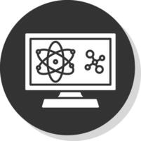 Computer Science Glyph Shadow Circle Icon Design vector