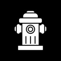 Fire Hydrant Glyph Inverted Icon Design vector