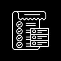 Data List Line Inverted Icon Design vector