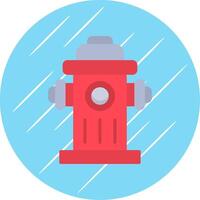 Fire Hydrant Flat Circle Icon Design vector