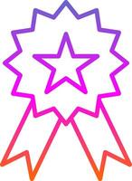 Ribbon Line Gradient Icon Design vector
