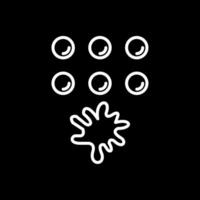 Paintballs Line Inverted Icon Design vector