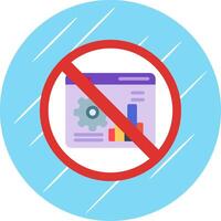 Prohibited Sign Flat Circle Icon Design vector