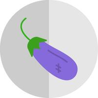 Eggplant Flat Scale Icon Design vector