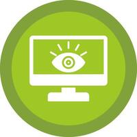 Monitoring Glyph Due Circle Icon Design vector