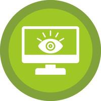 Monitoring Glyph Due Circle Icon Design vector