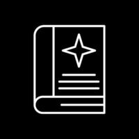 deletrear libro línea invertido icono diseño vector