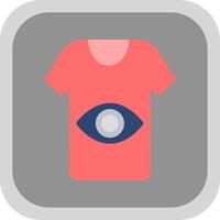 T Shirt Flat round corner Icon Design vector