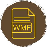 WMF File Format Line Circle Sticker Icon vector