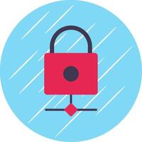 Multikey Security Flat Circle Icon Design vector