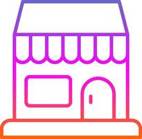 Shop Line Gradient Icon Design vector