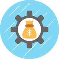 Asset Management Flat Circle Icon Design vector